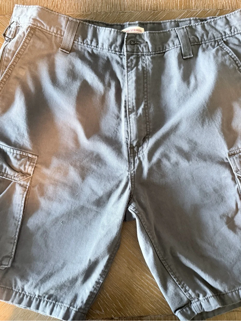Levi Strauss Signature Cargo Shorts Gray Taupe Utility Casual